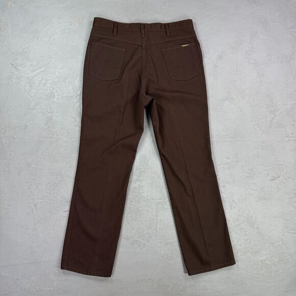 Vintage 1980's Branders Cotton & Polester Twill Pants MADE IN USA Fit 36 x 31 - Picture 5 of 6